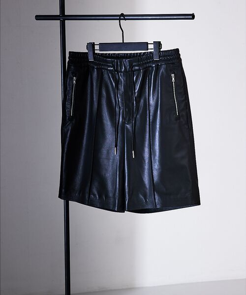 5351POUR LES HOMMES / 5351プール・オム ショート・ハーフ・半端丈パンツ | 【セットアップ対応】レザー スラックス ショートパンツ | 詳細8