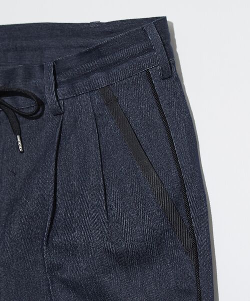 5351POUR LES HOMMES / 5351プール・オム ショート・ハーフ・半端丈パンツ | 【デニムライク】シャンブレー スラックス ショートパンツ | 詳細5