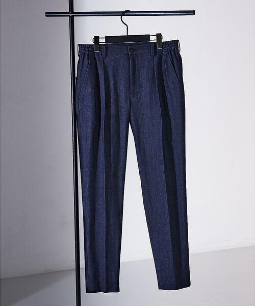 5351POUR LES HOMMES / 5351プール・オム スラックス・ドレスパンツ | 【デニムライク】シャンブレー スラックス パンツ | 詳細3