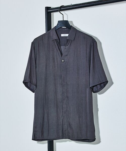 5351POUR LES HOMMES/5351プール・オム スキッパー 半袖 シャツ【予約】 チャコールグレー 46 5351POUR LES HOMMES/5351プール・オム スキッパー 半袖 シャツ【予約】 チャコールグレー 46