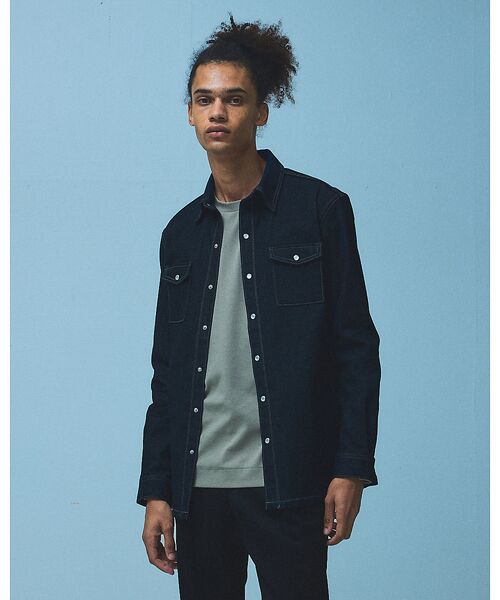 5351POUR LES HOMMES / 5351プール・オム シャツ・ブラウス | 【セットアップ対応 / ストレッチ】ウエスタン デニムシャツ | 詳細5