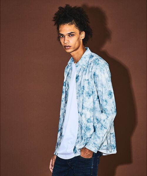 5351POUR LES HOMMES / 5351プール・オム シャツ・ブラウス | クラウドプリント ストレッチ ジャージー シャツ | 詳細2