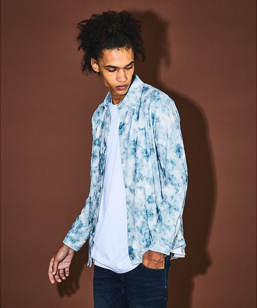 5351POUR LES HOMMES / 5351プール・オム シャツ・ブラウス | クラウドプリント ストレッチ ジャージー シャツ | 詳細3