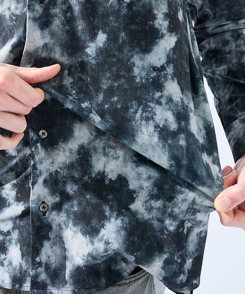 5351POUR LES HOMMES / 5351プール・オム シャツ・ブラウス | クラウドプリント ストレッチ ジャージー シャツ | 詳細14