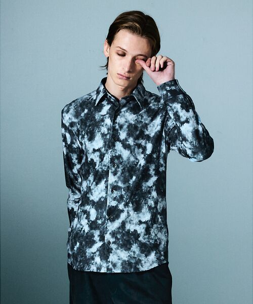 5351POUR LES HOMMES / 5351プール・オム シャツ・ブラウス | クラウドプリント ストレッチ ジャージー シャツ | 詳細15