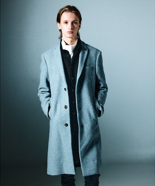 5351POUR LES HOMMES / 5351プール・オム アウター | 【25A/W】尾州産 ピークドラペル チェスターコート | 詳細4