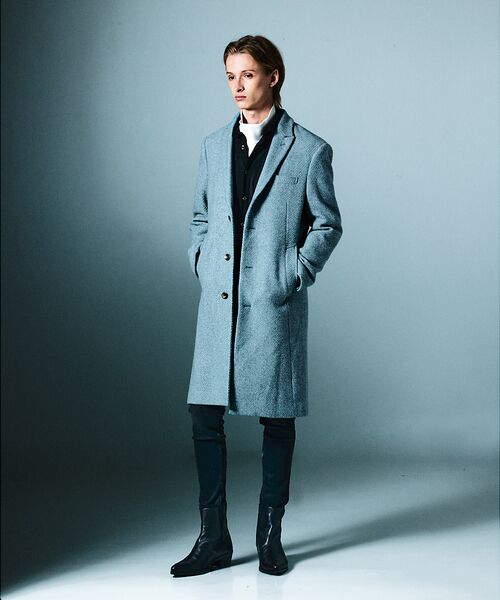 5351POUR LES HOMMES / 5351プール・オム アウター | 【25A/W】尾州産 ピークドラペル チェスターコート | 詳細5