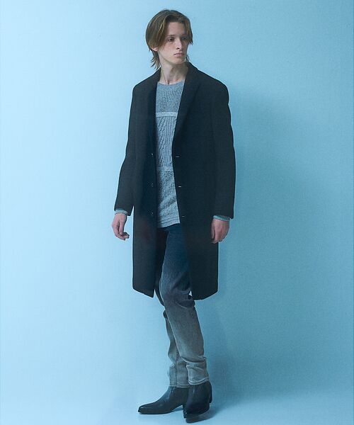 5351POUR LES HOMMES / 5351プール・オム アウター | 【25A/W】尾州産 ピークドラペル チェスターコート | 詳細18