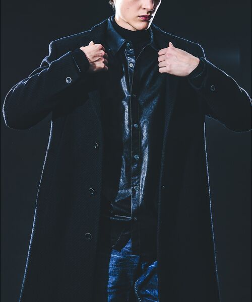 5351POUR LES HOMMES / 5351プール・オム アウター | 【25A/W】尾州産 ピークドラペル チェスターコート | 詳細20