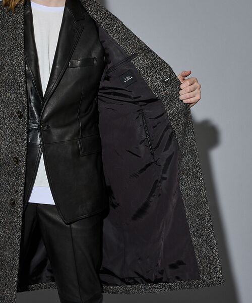 5351POUR LES HOMMES / 5351プール・オム アウター | 【25A/W】尾州産 ピークドラペル アニマル柄 チェスターコート | 詳細10