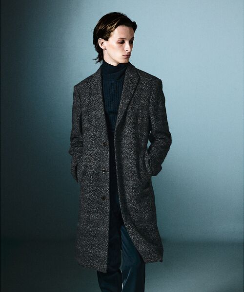 5351POUR LES HOMMES / 5351プール・オム アウター | 【25A/W】尾州産 ピークドラペル アニマル柄 チェスターコート | 詳細12