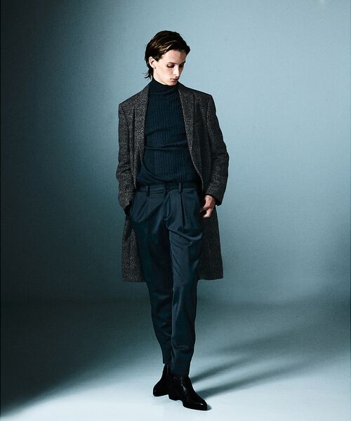 5351POUR LES HOMMES / 5351プール・オム アウター | 【25A/W】尾州産 ピークドラペル アニマル柄 チェスターコート | 詳細14