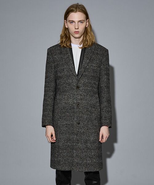 5351POUR LES HOMMES / 5351プール・オム アウター | 【25A/W】尾州産 ピークドラペル アニマル柄 チェスターコート | 詳細2