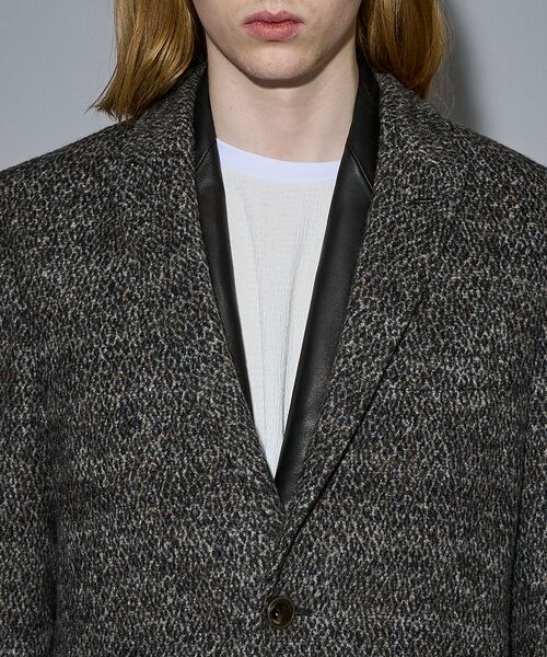5351POUR LES HOMMES / 5351プール・オム アウター | 【25A/W】尾州産 ピークドラペル アニマル柄 チェスターコート | 詳細6