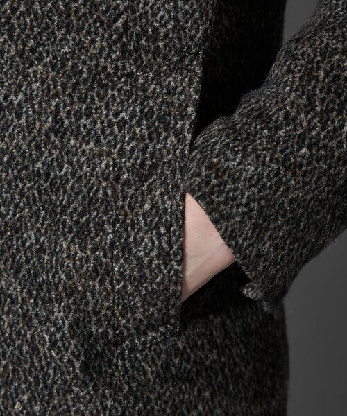 5351POUR LES HOMMES / 5351プール・オム アウター | 【25A/W】尾州産 ピークドラペル アニマル柄 チェスターコート | 詳細8