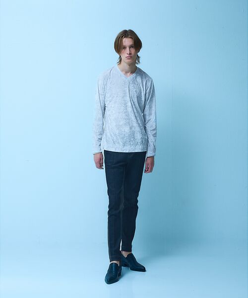5351POUR LES HOMMES / 5351プール・オム Tシャツ | クラッシュベロア Vネック 長袖Tシャツ | 詳細3