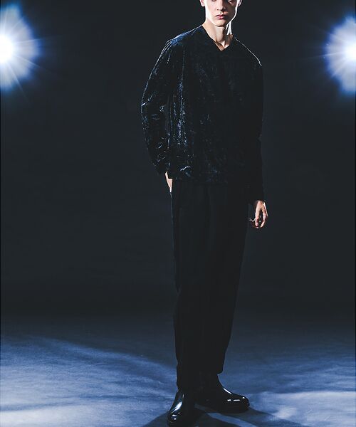 5351POUR LES HOMMES / 5351プール・オム Tシャツ | クラッシュベロア Vネック 長袖Tシャツ | 詳細8