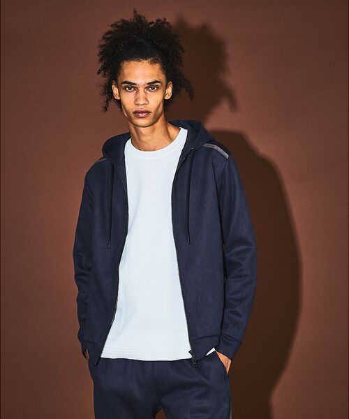 5351POUR LES HOMMES / 5351プール・オム パーカー | 【セットアップ対応】ストレッチ スウェード ジップ パーカー | 詳細7