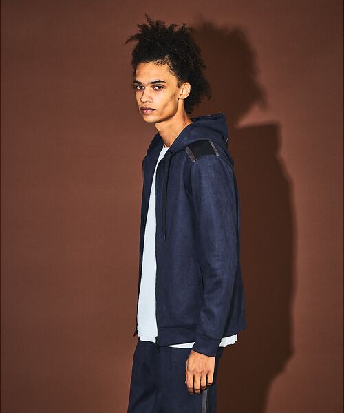 5351POUR LES HOMMES / 5351プール・オム パーカー | 【セットアップ対応】ストレッチ スウェード ジップ パーカー | 詳細8