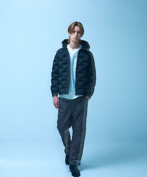 5351POUR LES HOMMES / 5351プール・オム ブルゾン | 【軽量/保温】シームレス パデッド フード ブルゾン | 詳細1