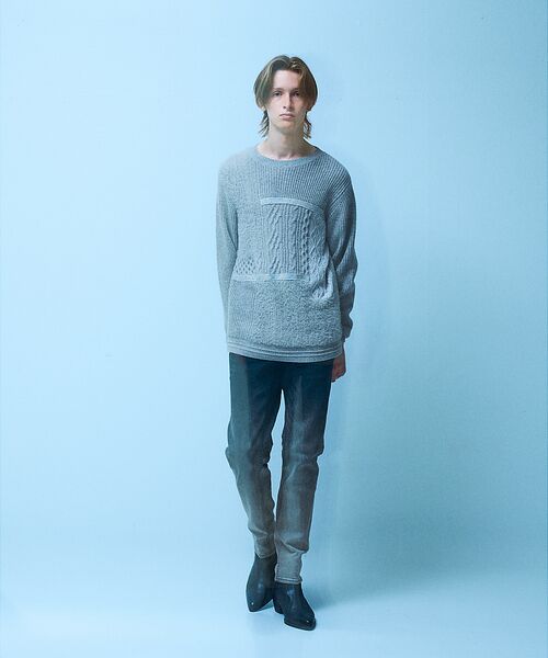 5351POUR LES HOMMES / 5351プール・オム ニット・セーター | コンビネーション クルーネックニット | 詳細5