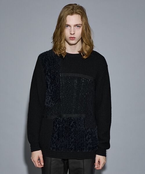 5351POUR LES HOMMES / 5351プール・オム ニット・セーター | コンビネーション クルーネックニット | 詳細10