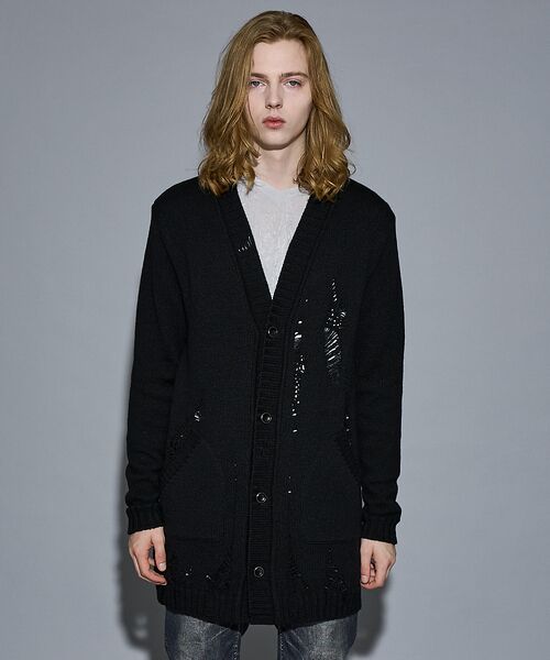 5351POUR LES HOMMES / 5351プール・オム カーディガン・ボレロ | ダメージ ニットカーディガン | 詳細9