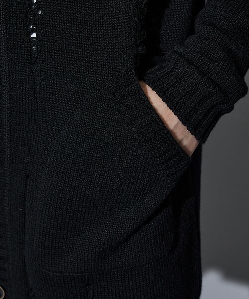 5351POUR LES HOMMES / 5351プール・オム カーディガン・ボレロ | ダメージ ニットカーディガン | 詳細14