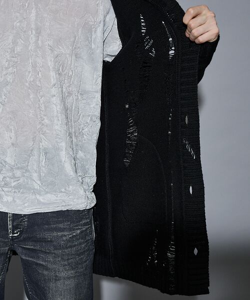 5351POUR LES HOMMES / 5351プール・オム カーディガン・ボレロ | ダメージ ニットカーディガン | 詳細17
