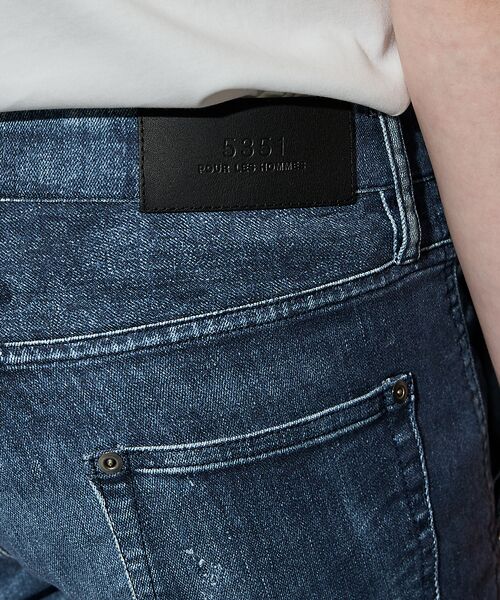 5351POUR LES HOMMES / 5351プール・オム デニムパンツ | 【25A/W】プリント テーパード デニム | 詳細7