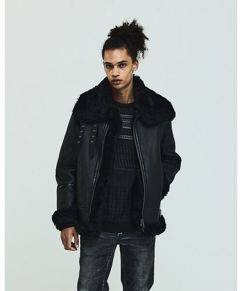 5351POUR LES HOMMES / 5351プール・オム その他アウター | 【25A/W】B-3 ムートン ライダース | 詳細19