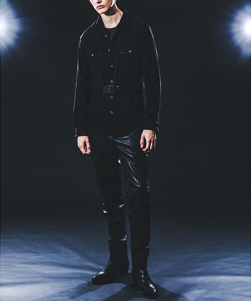 5351POUR LES HOMMES / 5351プール・オム スラックス・ドレスパンツ | 【25AW/セットアップ対応】レザー テーパード スラックスパンツ | 詳細1