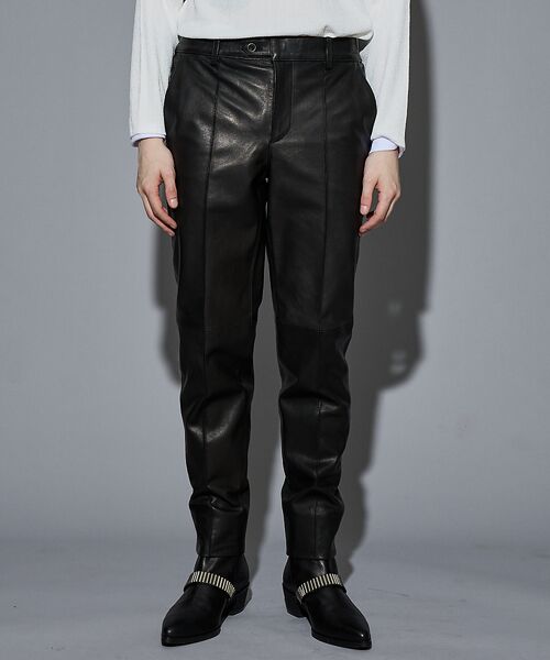 5351POUR LES HOMMES / 5351プール・オム スラックス・ドレスパンツ | 【25AW/セットアップ対応】レザー テーパード スラックスパンツ | 詳細2