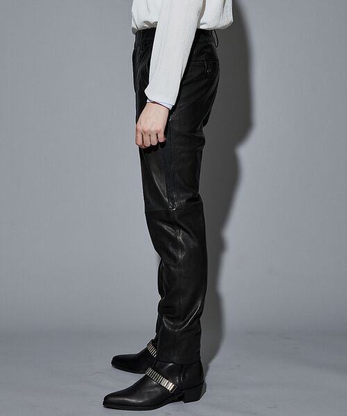 5351POUR LES HOMMES / 5351プール・オム スラックス・ドレスパンツ | 【25AW/セットアップ対応】レザー テーパード スラックスパンツ | 詳細3