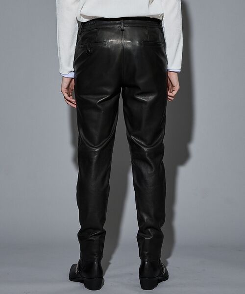 5351POUR LES HOMMES / 5351プール・オム スラックス・ドレスパンツ | 【25AW/セットアップ対応】レザー テーパード スラックスパンツ | 詳細4