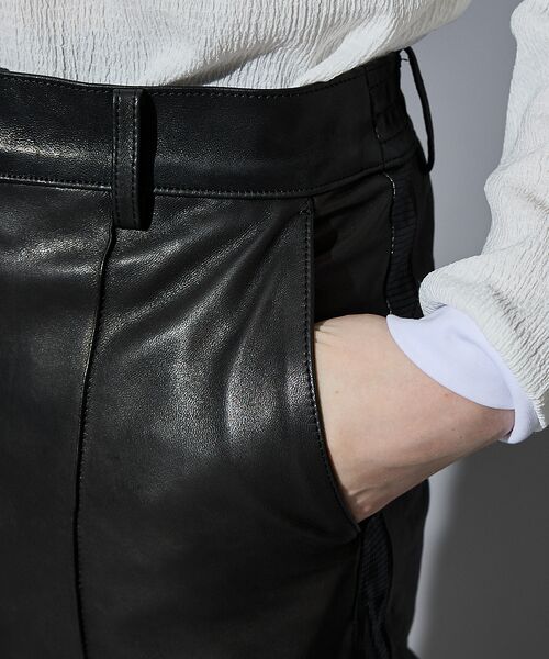 5351POUR LES HOMMES / 5351プール・オム スラックス・ドレスパンツ | 【25AW/セットアップ対応】レザー テーパード スラックスパンツ | 詳細6