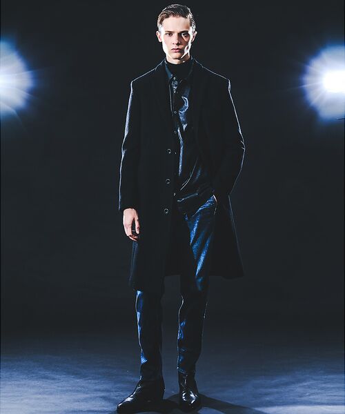 5351POUR LES HOMMES / 5351プール・オム シャツ・ブラウス | エンボスプリント レザータッチ アラベスク柄 長袖シャツ | 詳細12