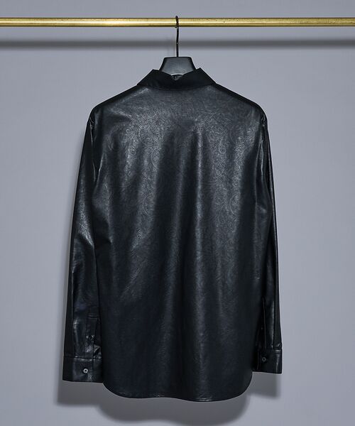 5351POUR LES HOMMES / 5351プール・オム シャツ・ブラウス | エンボスプリント レザータッチ アラベスク柄 長袖シャツ | 詳細3