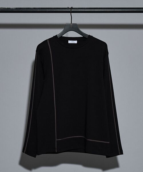5351POUR LES HOMMES/5351プール・オム 【25AW】Lライン 長袖Tシャツ ブラック 46 5351POUR LES HOMMES/5351プール・オム 【25AW】Lライン 長袖Tシャツ ブラック 46