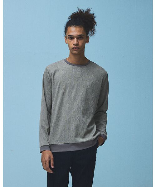 5351POUR LES HOMMES / 5351プール・オム Tシャツ | シャーリング ジャガード 長袖Tシャツ | 詳細5