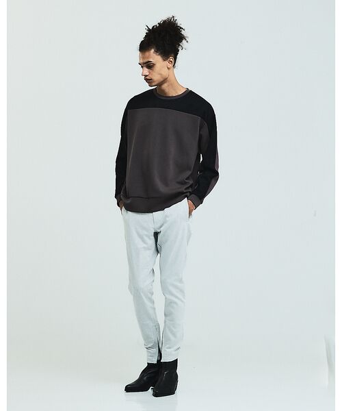 5351POUR LES HOMMES / 5351プール・オム Tシャツ | コンビネーション スエード 長袖Tシャツ | 詳細5