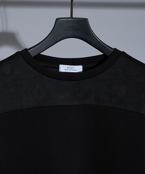 5351POUR LES HOMMES / 5351プール・オム Tシャツ | コンビネーション スエード 長袖Tシャツ | 詳細10