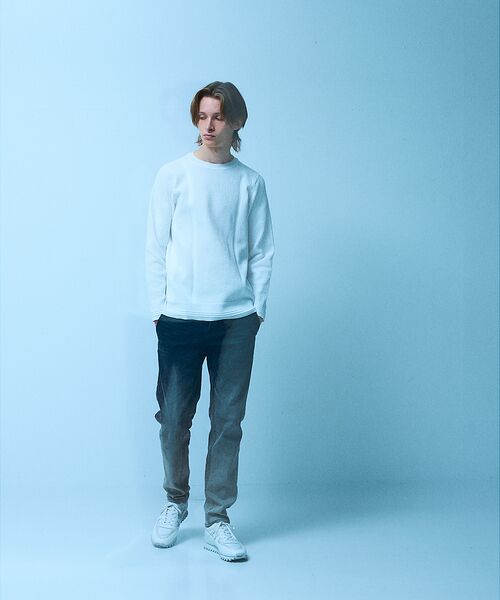 5351POUR LES HOMMES / 5351プール・オム ニット・セーター | 【軽量/ハイストレッチ】サーマル ワッフル 長袖ニット | 詳細7