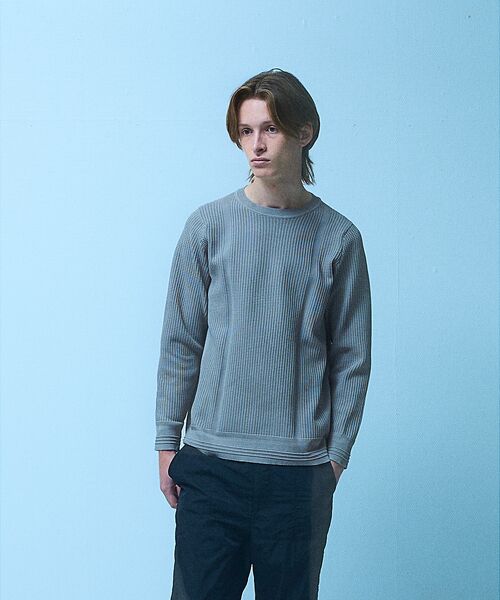 5351POUR LES HOMMES / 5351プール・オム ニット・セーター | 【軽量/ハイストレッチ】サーマル ワッフル 長袖ニット | 詳細12