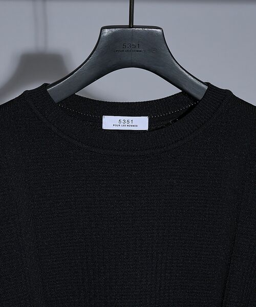 5351POUR LES HOMMES / 5351プール・オム ニット・セーター | 【軽量/ハイストレッチ】サーマル ワッフル 長袖ニット | 詳細17