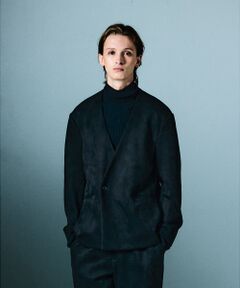 5351POUR LES HOMMES / 5351プール・オム ノーカラージャケット | 【セットアップ対応】ストレッチ スエード ノーカラージャケット