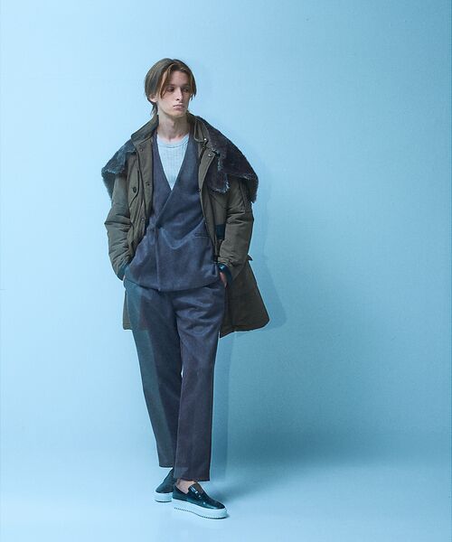 5351POUR LES HOMMES / 5351プール・オム ノーカラージャケット | 【セットアップ対応】ストレッチ スエード ノーカラージャケット | 詳細2