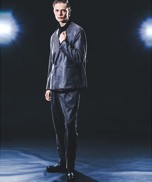 5351POUR LES HOMMES / 5351プール・オム ノーカラージャケット | 【セットアップ対応】ストレッチ スエード ノーカラージャケット | 詳細6