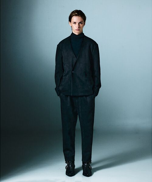 5351POUR LES HOMMES / 5351プール・オム ノーカラージャケット | 【セットアップ対応】ストレッチ スエード ノーカラージャケット | 詳細9