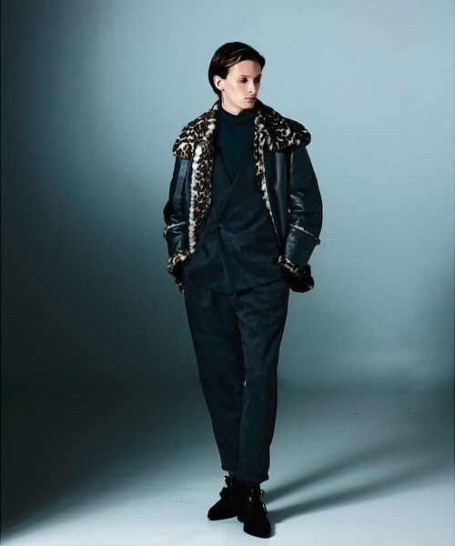 5351POUR LES HOMMES / 5351プール・オム ノーカラージャケット | 【セットアップ対応】ストレッチ スエード ノーカラージャケット | 詳細19